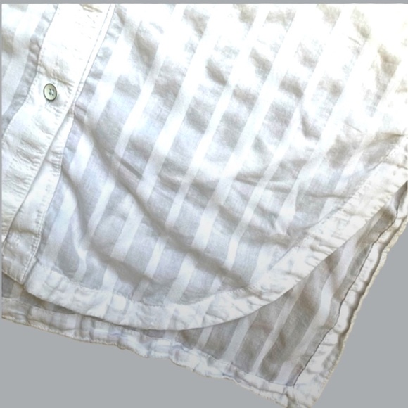 Athleta Peninsula Button White Down Shirt Size XXS - Picture 5 of 8